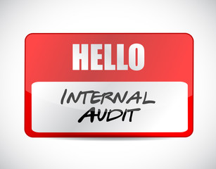 Internal Audit name tag sign concept illustration