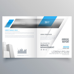 modern business bifold magazine booklet cover page design
