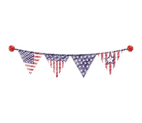 united states of america garland vector illustration design