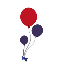 balloons air usa celebration vector illustration design