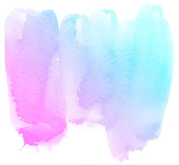 Abstract pink watercolor on white background.This is watercolor splash.It is drawn by hand.
