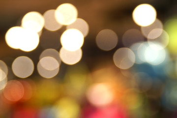 Blurred Bokeh Background from Colorful Interior Lighting