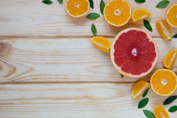 cut fruit gathered in one corner