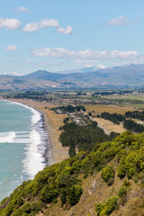 Cloudy Bay coastline at Rarangi, South Island, New Zealand