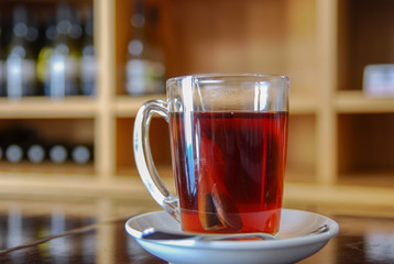 Cup of tee at the winery cafe