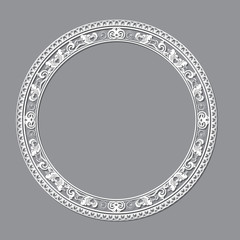 carved vintage frame made of paper for picture or photo