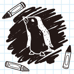 penguin doodle