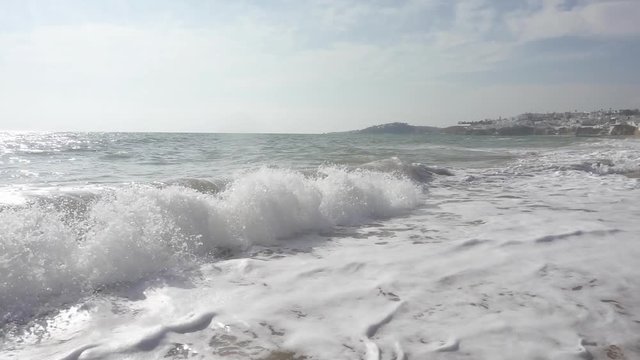 Atlantic coast. Video recorded on a Sony camera with a frequency of 250 frames per second (S-Log2). S-Log2 is a gamma curve that keeps the image flat for grading.
