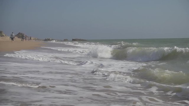 Atlantic coast. Video recorded on a Sony camera with a frequency of 250 frames per second (S-Log2). S-Log2 is a gamma curve that keeps the image flat for grading.