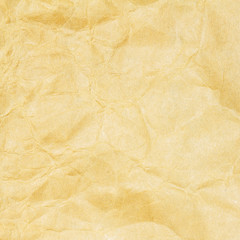 Recycled crumpled brown paper texture or paper background for design with copy space for text or image.