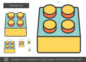 Module line icon.
