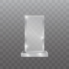 Glass trophy award vector illustration