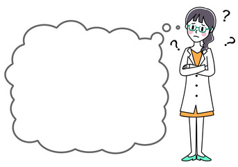 女性　医者　白衣