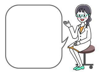 医者　女性　白衣