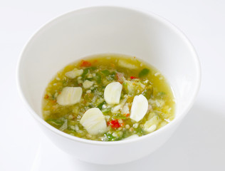 Thai spicy sauce seafood