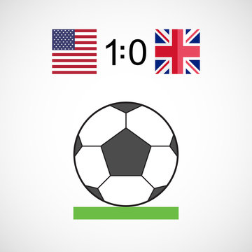 Soccer match infographic elements. Flat design