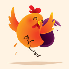 Rooster design. Chinese New Year.