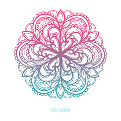 circle blue and pink pattern