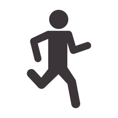 man silhouette running sport icon vector illustration eps 10