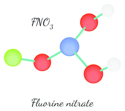 Fluorine nitrate FNO3 molecule