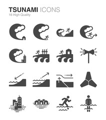 Tsunami and flood - obrazy, fototapety, plakaty