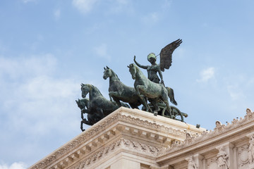 Fototapeta premium Statue of Vittoriano palace in Rome, Lazio region, Italy.