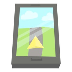 GPS navigation icon. Cartoon illustration of GPS navigation vector icon for web design