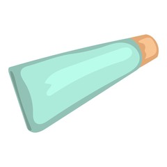 Baby cosmetic tube icon. Cartoon illustration of baby cosmetic tube vector icon for web design