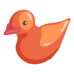 Rubber duck icon. Cartoon illustration of rubber duck vector icon for web design