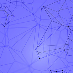 Plexus connections. Connected lines and dots. Digital illustration art work. 3D