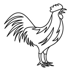 Gallic rooster icon. Outline illustration of gallic rooster vector icon for web