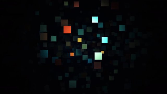 moving colorful squares, 3D animation