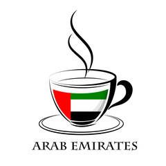 coffee logo made from the flag of Angola