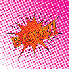 Colourful comic book style explosion vector effect