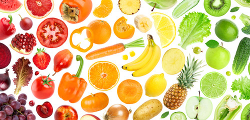 Background of fruits and vegetables