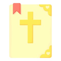 Obraz premium Bible icon. Cartoon illustration of bible vector icon for web