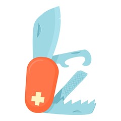 Penknife icon. Cartoon illustration of penknife vector icon for web