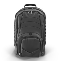 Backpack isolated on white. Front view. 3D illustration