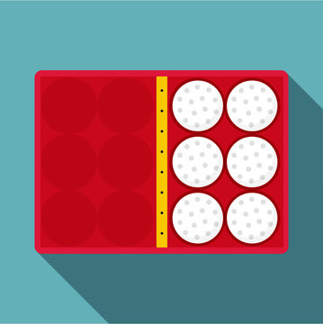 Golf balls icon. Flat illustration of golf balls vector icon for web