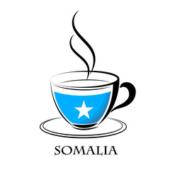 coffee logo made from the flag of Somalia