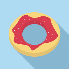  Donut icon. Flat illustration of donut vector icon for web