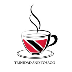 coffee logo made from the flag of Trinidad and Tobago