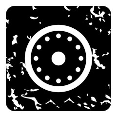 Knightly shield icon. Grunge illustration of knightly shield vector icon for web