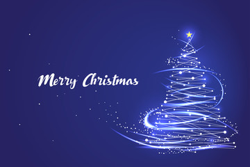 Merry Christmas and Happy New Year Design, light motion effect