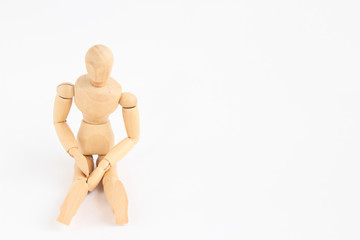 デッサン人形　落ち込む