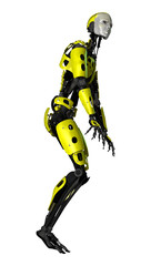3D Rendering Robot on White