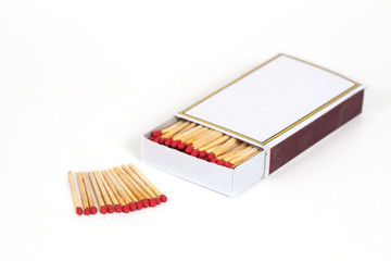 Matchbox isolate on background
