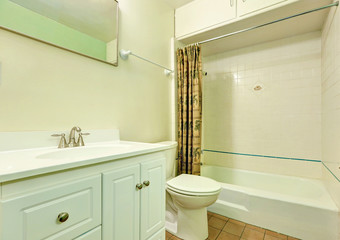 White clean bathroom interior