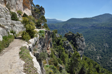 Siurana cliffs in the Prades mountains