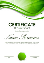 Fototapeta na wymiar Certificate of achievement template